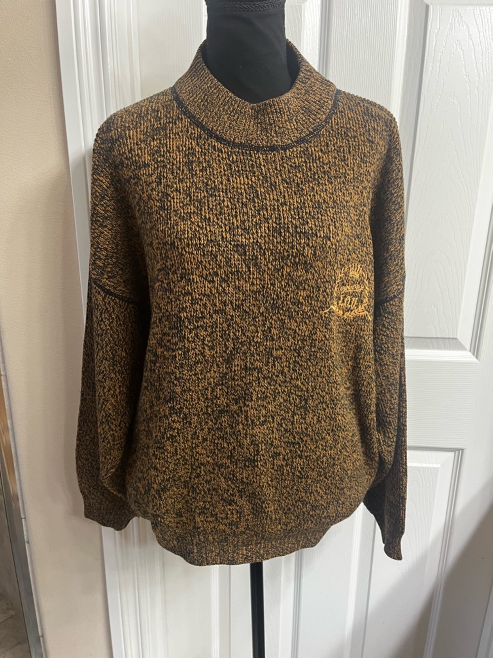 Brown Marled Crewneck Sweater